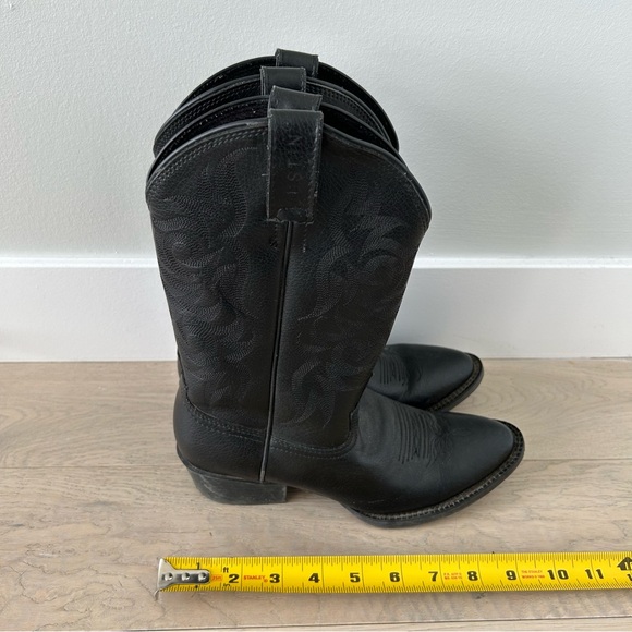 Justin Kid’s black cowboy boots size 2.5 - Picture 8 of 8